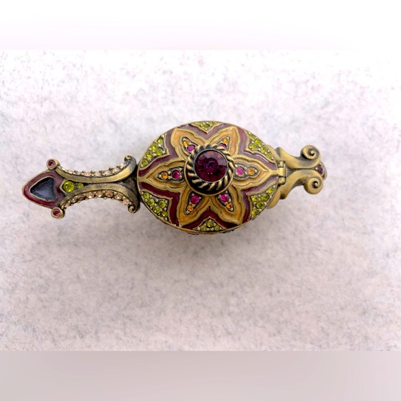 Enamel Crystal Aladdin Genie Lamp Trinket Box - Mint condition - Picture 3 of 9